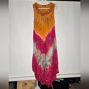 Riviera Sun Bohemian Tie-Dye Maxi Dress